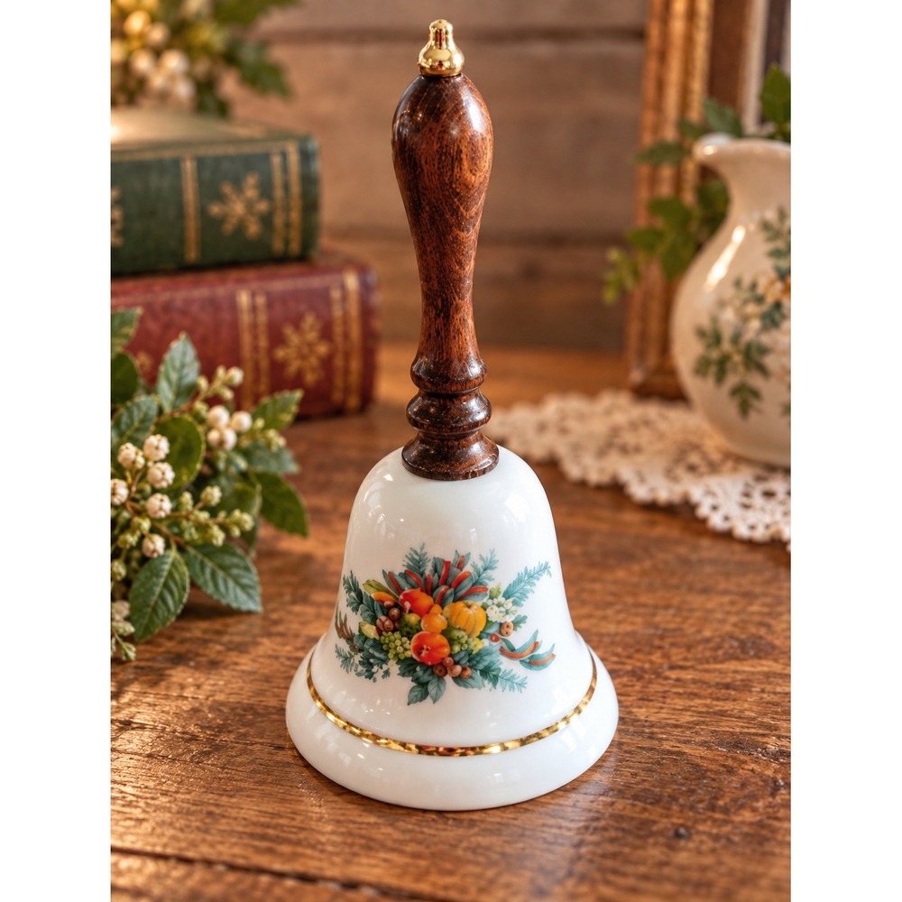 VTG Avon Christmas Bell 1980s Collectible Porcelain Decor Holiday Decoration